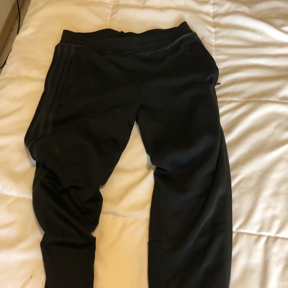 Black/ Grey Adidas sweat pants